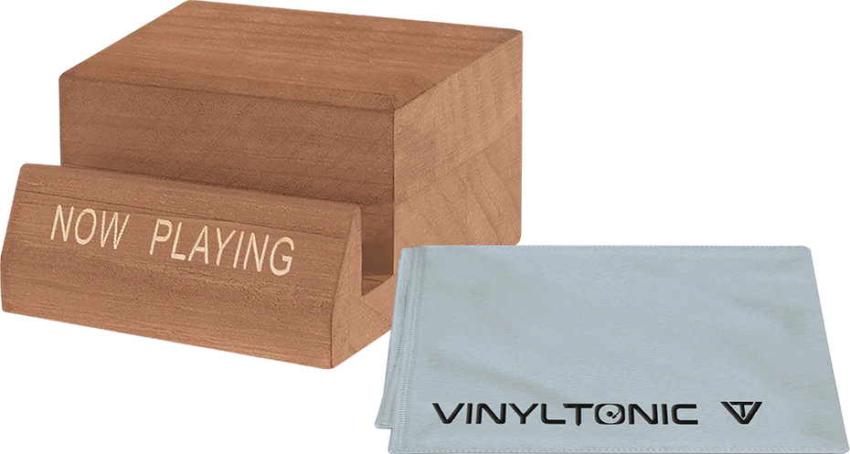 Vinyl Tonic - Now Playing Stand' + Microfibre Cloth